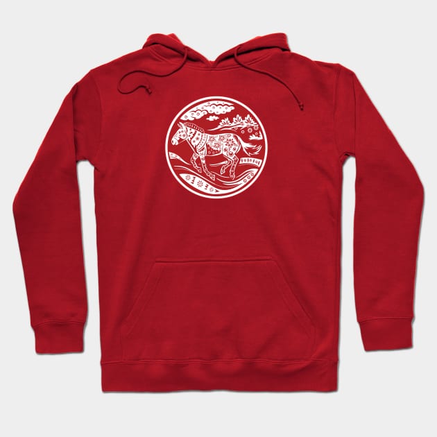 Chinese Zodiac - Horse Hoodie by Peppermint Narwhal